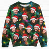 Custom Face Christmas Tree, Personalized All-Over-Print Sweatshirt, Funny Ugly Sweater, Custom Photo