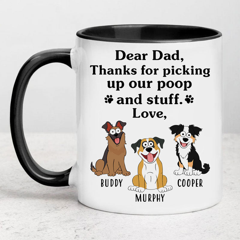 Discover Thanks For Picking Our Poop Pop Eyed, Personalized Ceramic Mug, Gift For Dog Lovers