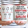 Thank You For Everything Happy Mother's Day, Personalized Accent Mug, Mother's Day Gifts