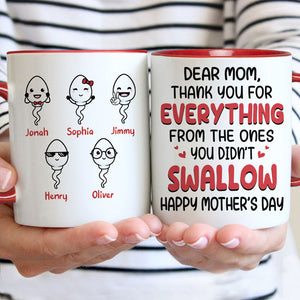 Thank You For Everything Happy Mother's Day, Personalized Accent Mug, Mother's Day Gifts