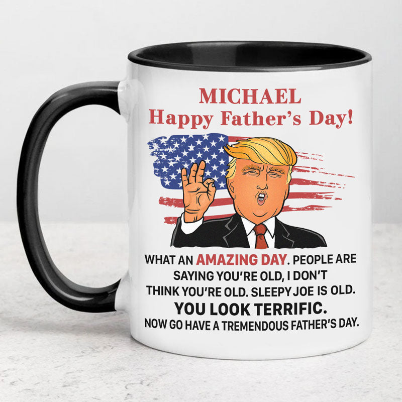 What An Amazing Day President Donald Trump, Personalized Coffee Mug, Funny Gifts For Dad, Election 2024