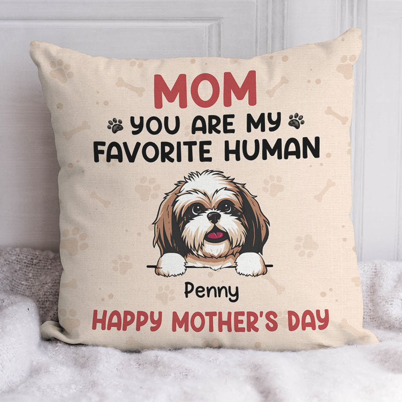 You Are My Favorite Human, Personalized Pillow, Custom Gift For Dog Lovers