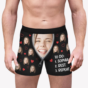 To Do List Boxer Briefs, Personalized Boxer, Gift For Him, Custom Photo