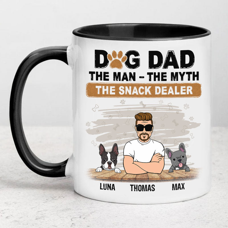 Discover The Man The Myth The Snack Dealer, Personalized Coffee Mug, Gift For Dog Dad
