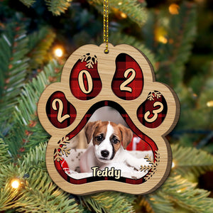 Paw Ornament, Christmas Shaped Ornament, Custom Gift for Pet Lovers, Custom Photo