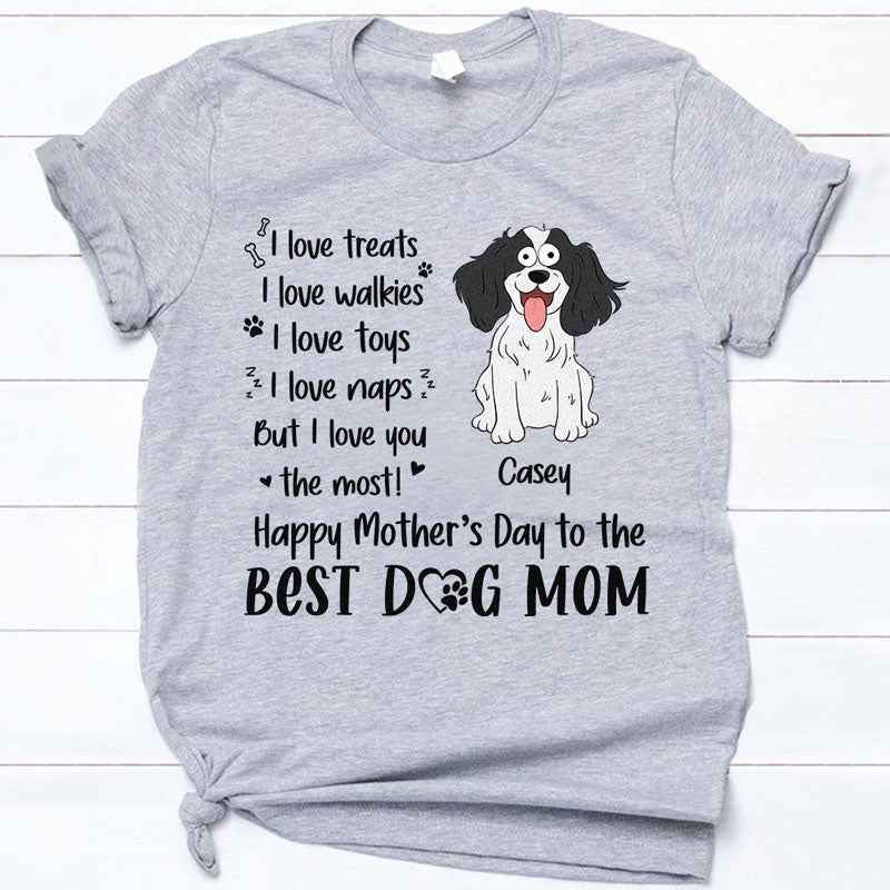 Discover I Love Treats I Love Walkies Pop Eyed, Custom Photo Dog Lovers Personalized T-Shirt