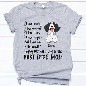 I Love Treats I Love Walkies Pop Eyed, Personalized Shirt, Gifts For Dog Lovers, Custom Photo