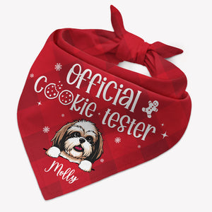 Official Cookie Tester, Personalized Bandana, Custom Gifts For Dog