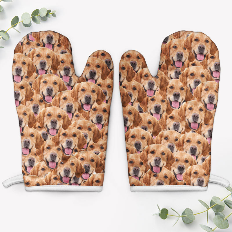 Peeking Dog Pattern Oven Mitts, Personalized Oven Mitt, Funny Gifts, G -  PersonalFury