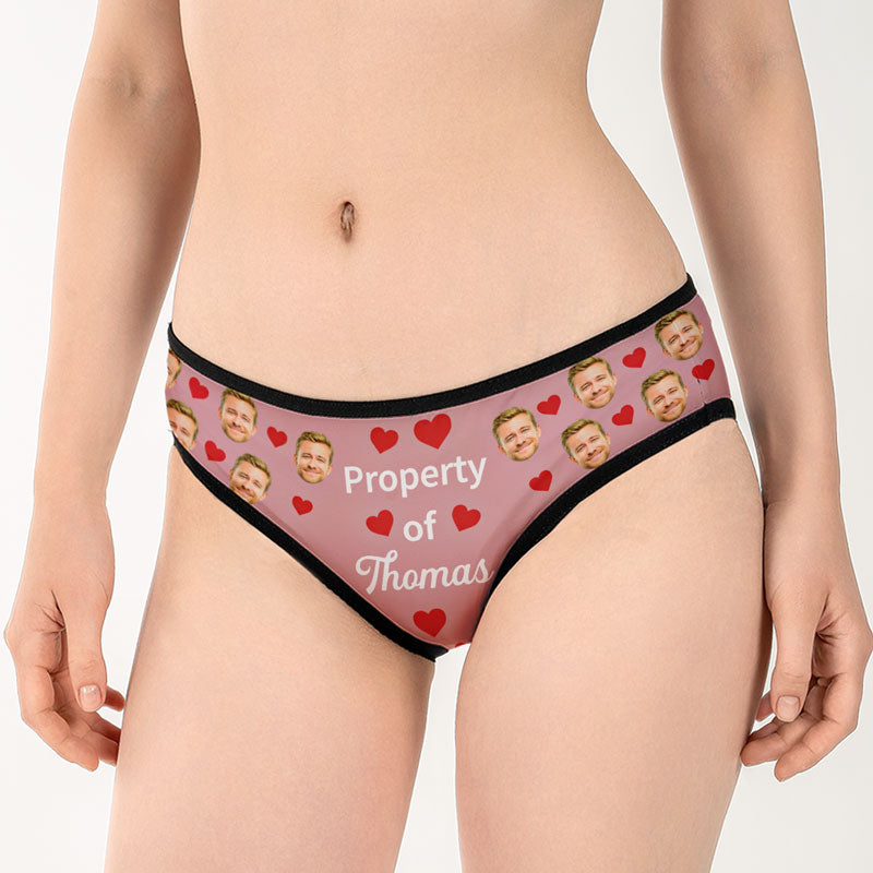 Property Of Wife, Personalized Boxer, Funny Gift For Him, Custom Photo