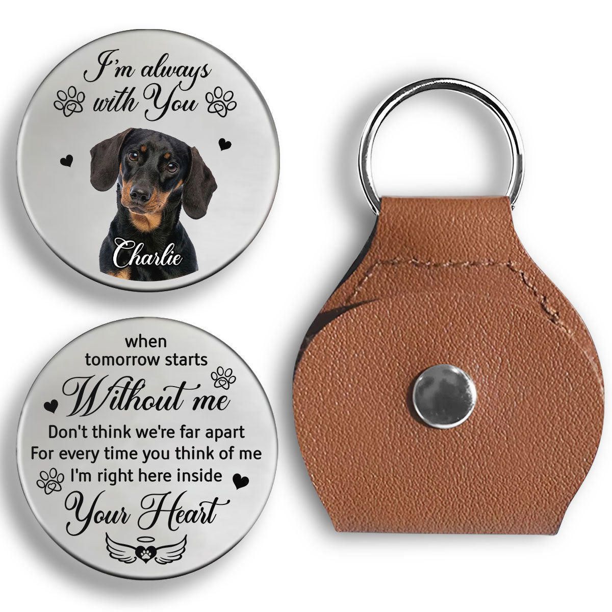 Inside Your Heart, Personalized Pocket Hug, Pet Memorial Gifts, Gifts For Pet Lovers, Custom Photo