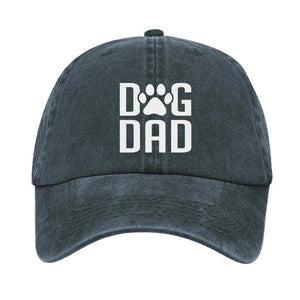 Dog Dad Hat, Printed Vintage Cotton Washed Cap, Gifts For Dog Dad, Father's Day Gift