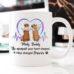 The Moment Your Heart Stopped, Personalized Accent Mug, Memorial Gift For Dog Lovers