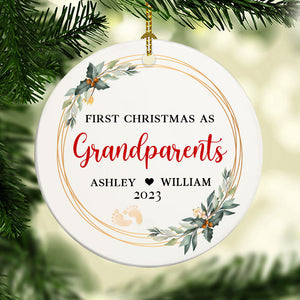 First Christmas as Grandparents, Personalized Ornaments, Custom Holiday Ornament