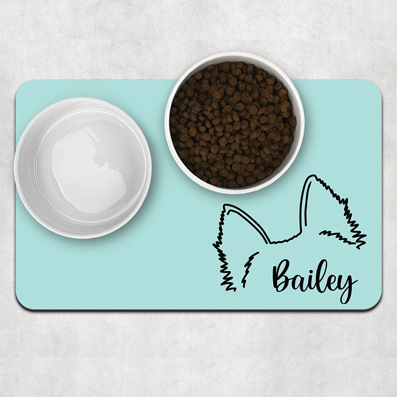 Paw Pattern Pet Placemat, Personalized Pet Food Mat, Custom Gifts For -  PersonalFury