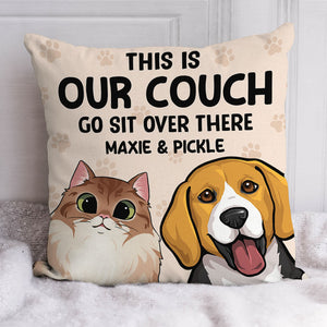 This Is Our Couch Dog Cat, Personalized Pillow, Custom Gift For Pet Lovers