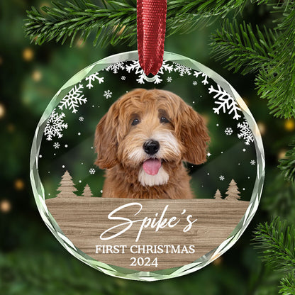 First Christmas, Personalized Glass Ornament, Pet Ornament, Gift For Pet Lovers, Custom Photo