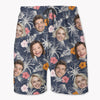 Custom Face Hawaiian Pattern, Personalized Beach Shorts, Custom Photo