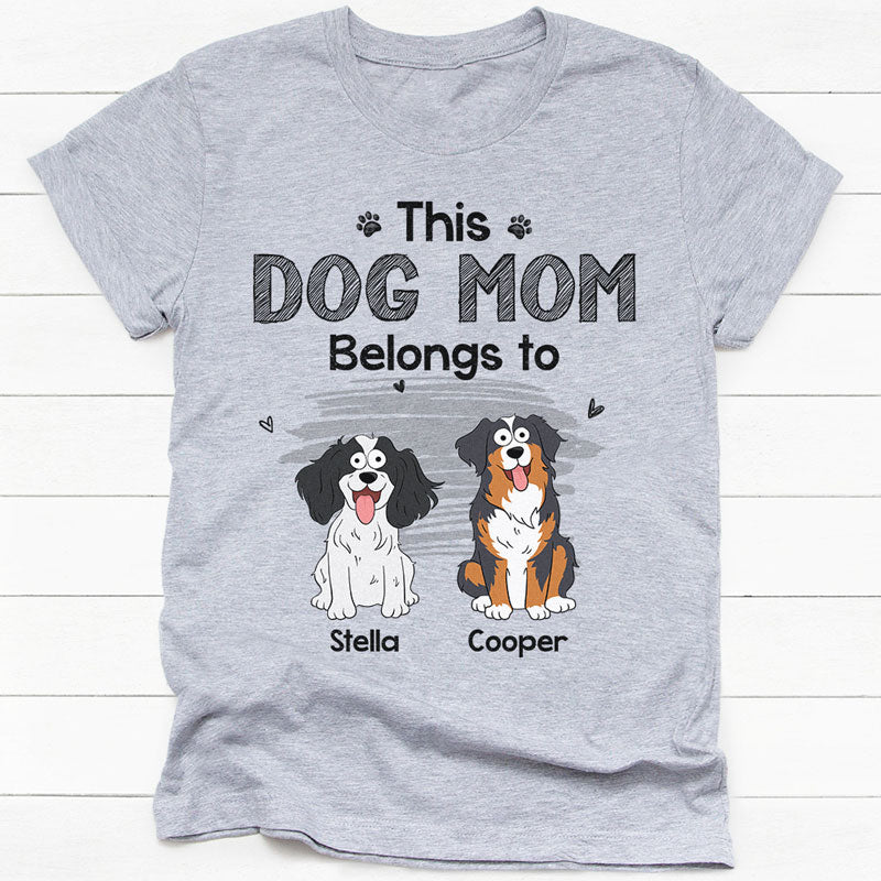 This Dog Mom Dog Dad Belongs To Pop Eyed, Personalized Shirt, Gift For Dog Lovers