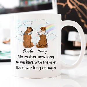 It's Never Long Enough, Personalized Accent Mug, Memorial Gift For Dog Lovers