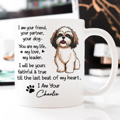 Personalized dog mom mug, gift for dog lovers - Your friend your partner your dog, custom photo, custom coffee cup