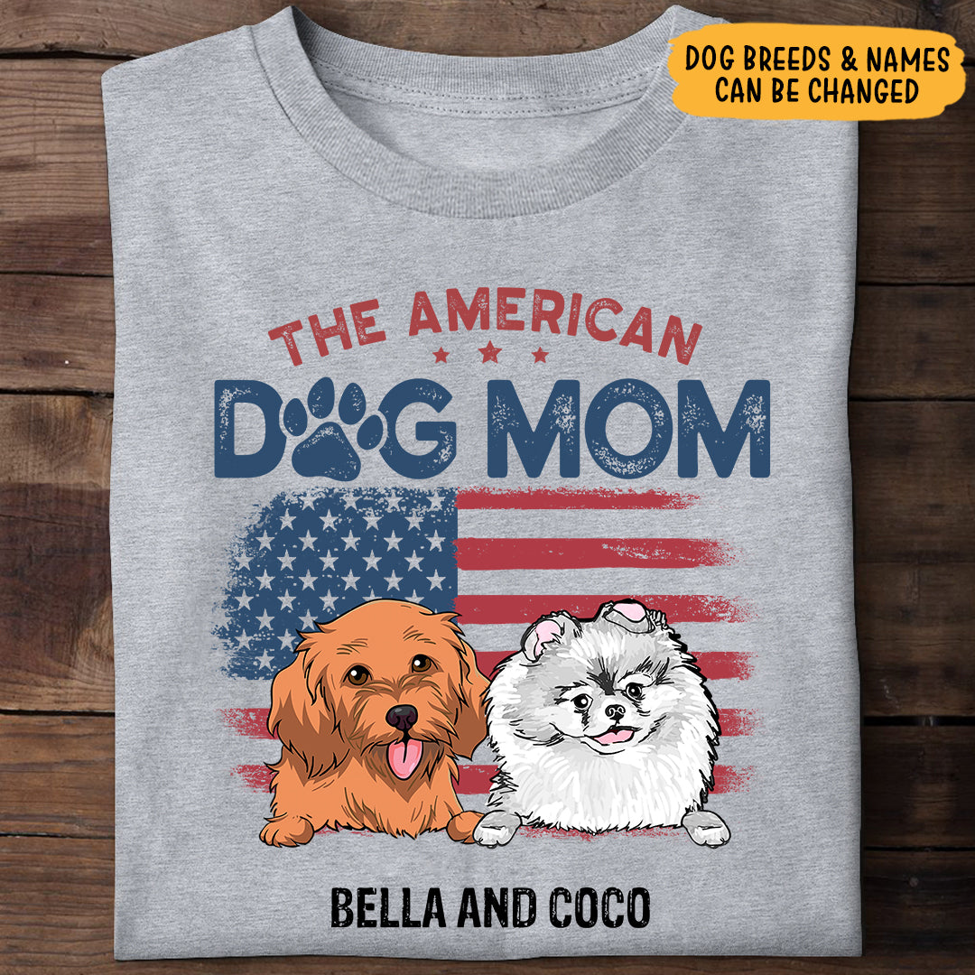 The American Dog Dad Dog Mom, Personalized Shirt, Gift for Dog Lovers, Custom Photo