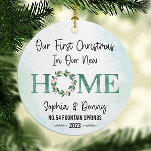 First Christmas In Our New House, Personalized Christmas Ornaments, Custom Holiday Gift