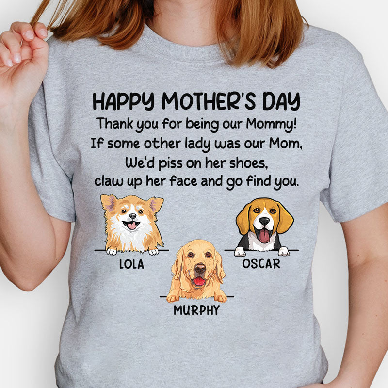 Discover Thank You For Being My Mommy, Gifts For Dog Lovers, Custom Photo Personalized T-Shirt