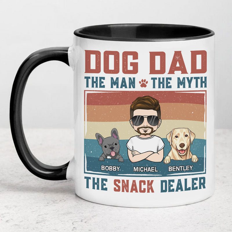Dog Dad The Snack Dealer, Personalized Coffee Mug, Gift For Dog Lovers