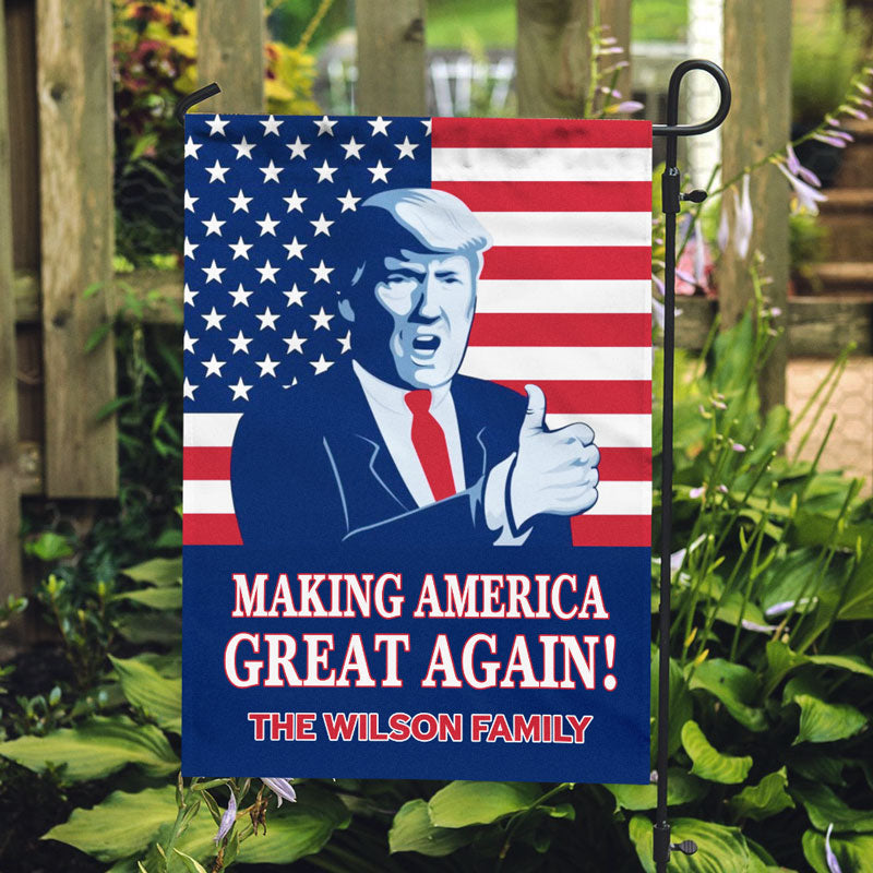Make America Great Again Trump, Personalized Garden Flag, Home Decoration, Election 2024