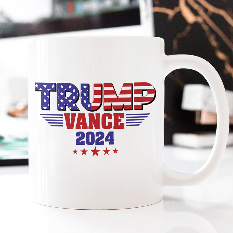 Trump Vance American Flag 2024, Trump Supporters Mug, Election 2024