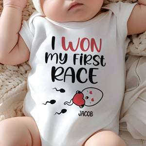 I Won My First Race, Personalized Baby Clothes, Custom Baby Onesies, Baby Shower Gifts