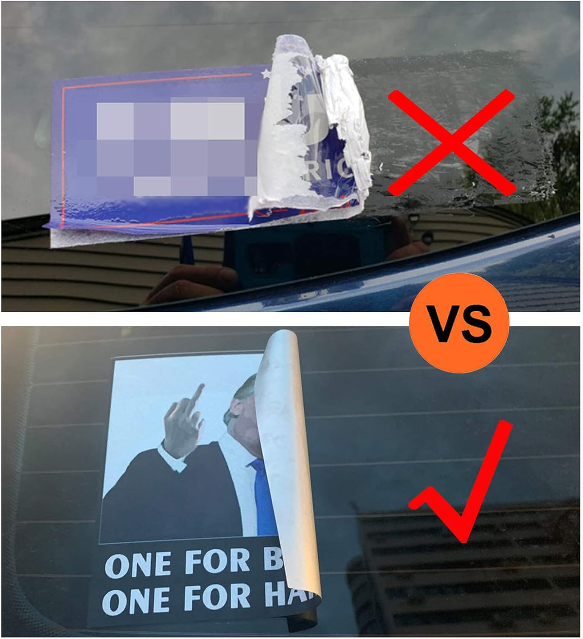 2Pcs Trump Pissing on Biden Sticker, 