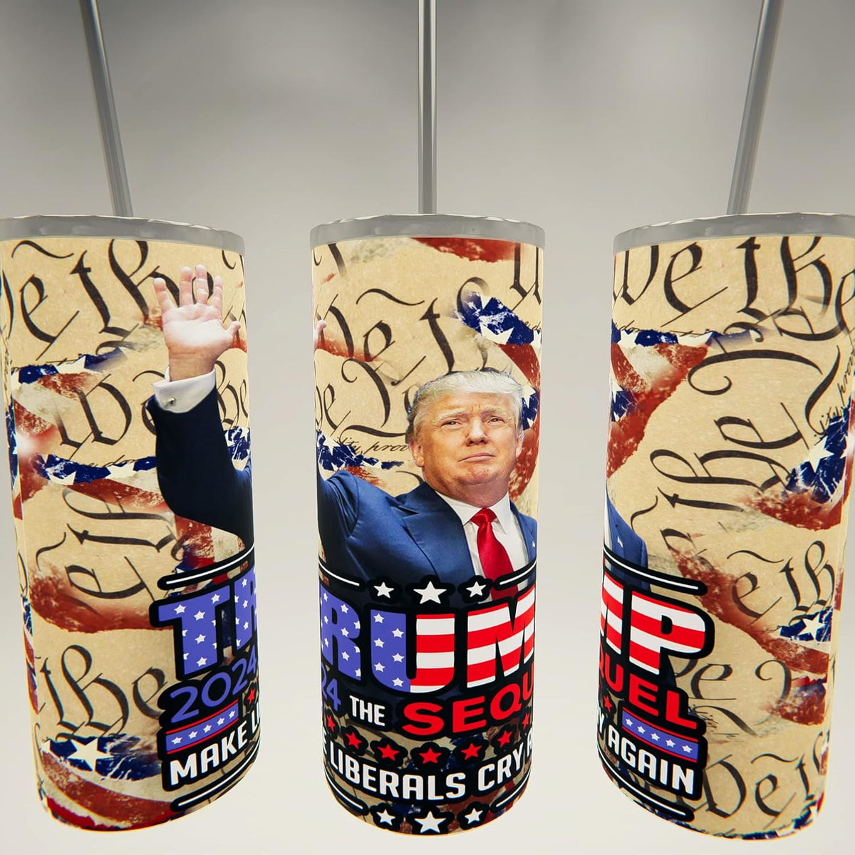 The Sequel Make Liberals Cry Again Skinny Tumbler, Gifts for Trump Lover, Election 2024
