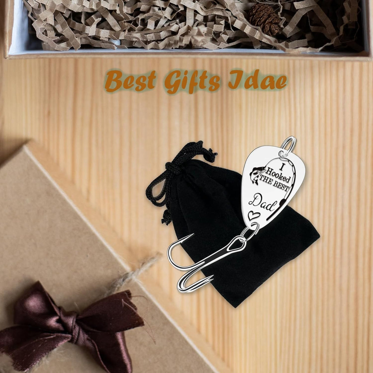 I Hooked The Best Dad Fishing Hook, Gifts For Father's Day, Gifts For Lovers