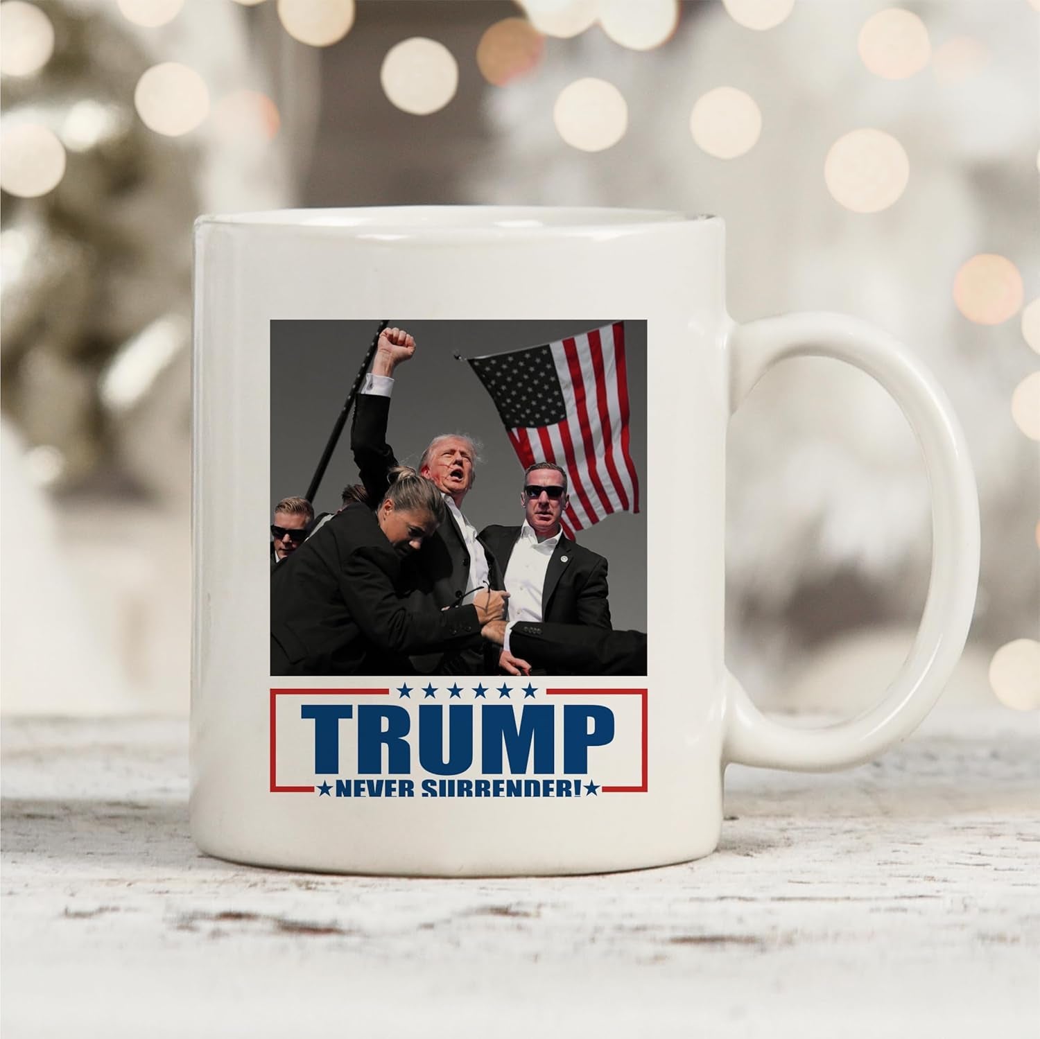 Trump Fight Never Surrender, Trump Coffee Mug, Trump Assassination, Election 2024