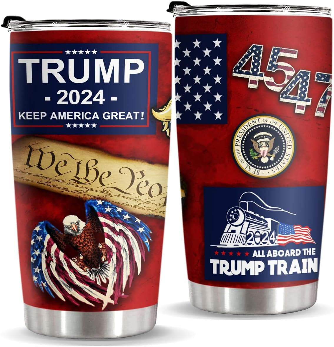 American Flag Tumbler 2024, Gift For Trump Supporters, Election 2024