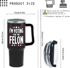 I'm Voting For The Felon Trump 2024 Tumbler, Gift For Trump Fans, Election 2024