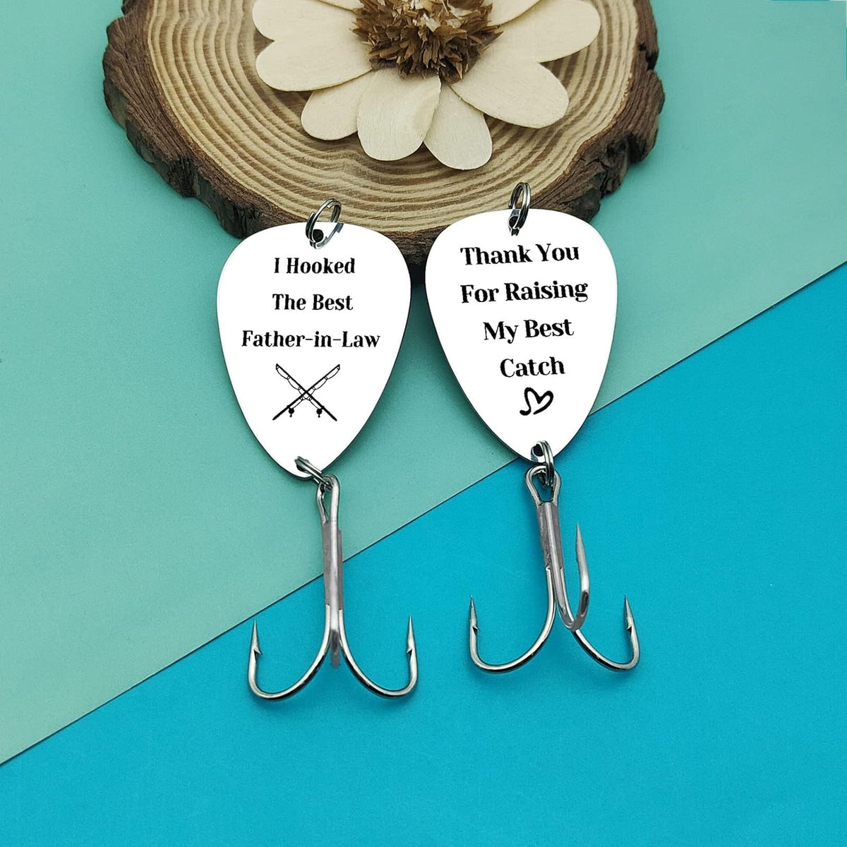 Father in Law Jewelry Fishing Lure Father of the Groom Fishing Hooks, Gifts For Father's Day, Gifts For Lovers