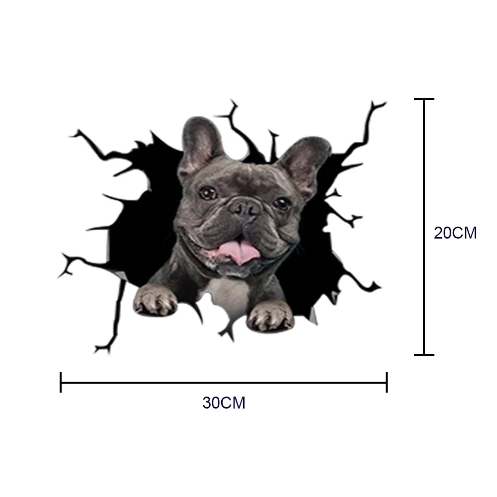 3D Dog Car Sticker Waterproof Cat Car Sticker Toilet Sticker Wall Stickers Removable Art Decals Sticker Home Decor Dropshipping