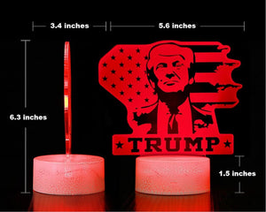 3D LED Night Light Trump 2024, Gift For Trump Fans, Election 2024