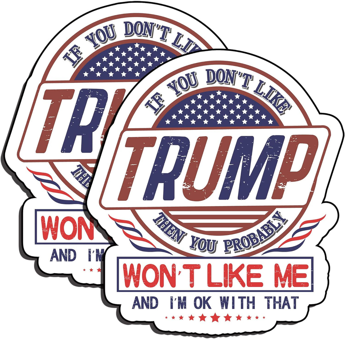 2Pcs Trump Pissing on Biden Sticker, 