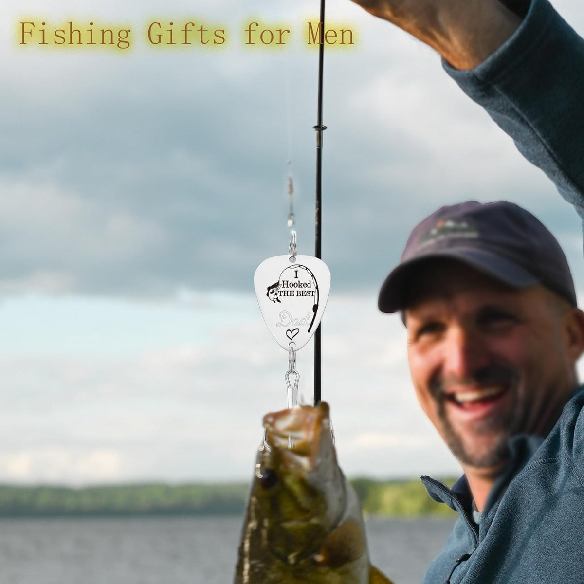 I Hooked The Best Dad Fishing Hook, Gifts For Father's Day, Gifts For Lovers