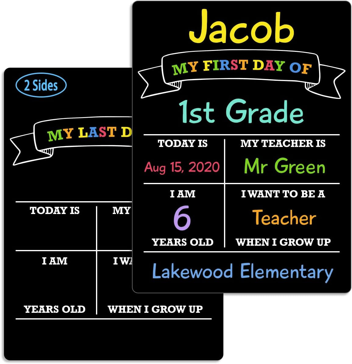 First Day of School Sign Board, Back to School Supplies, Gift For Kids