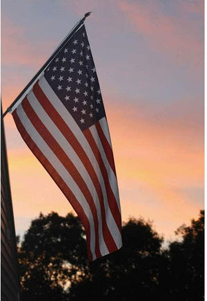 3x5 FT Outdoor Embroidered American Flag, Durable, Luxury Stars, Bright Brass Grommets