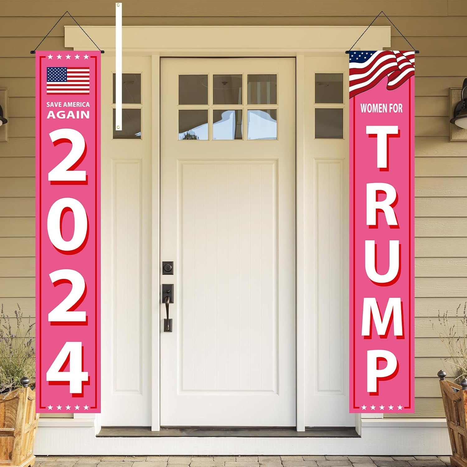 Women for Trump 2024 Porch Signs, Banners Outdoor, Gift For Trump Fans, Election 2024