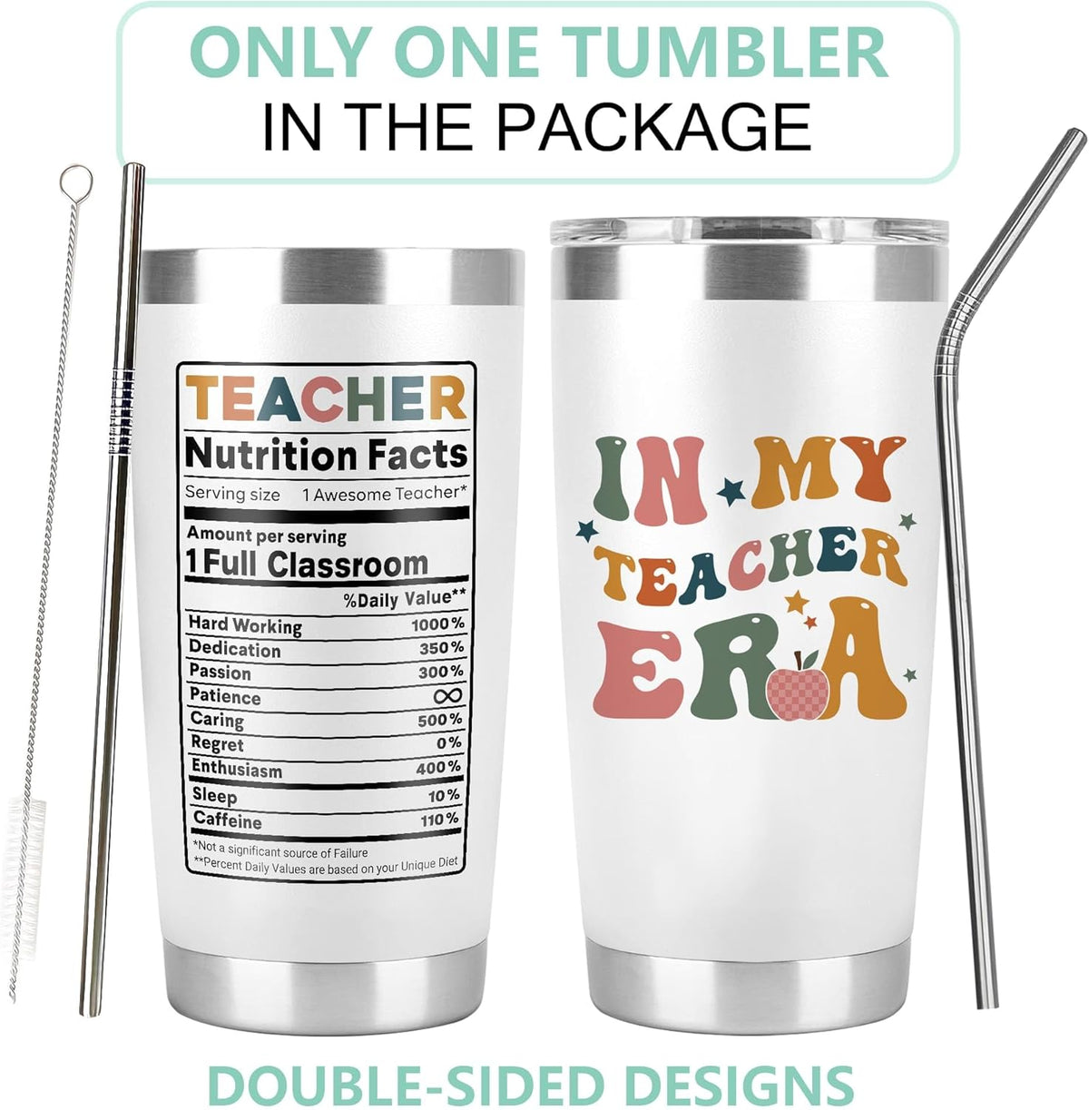 in My Teacher Era Cup Tumbler, Back To School Tumbler, Tumbler 20 Oz Gifts