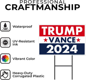 Trump Vance 2024 Yard Sign, Gift For Trump Supporters, Election 2024