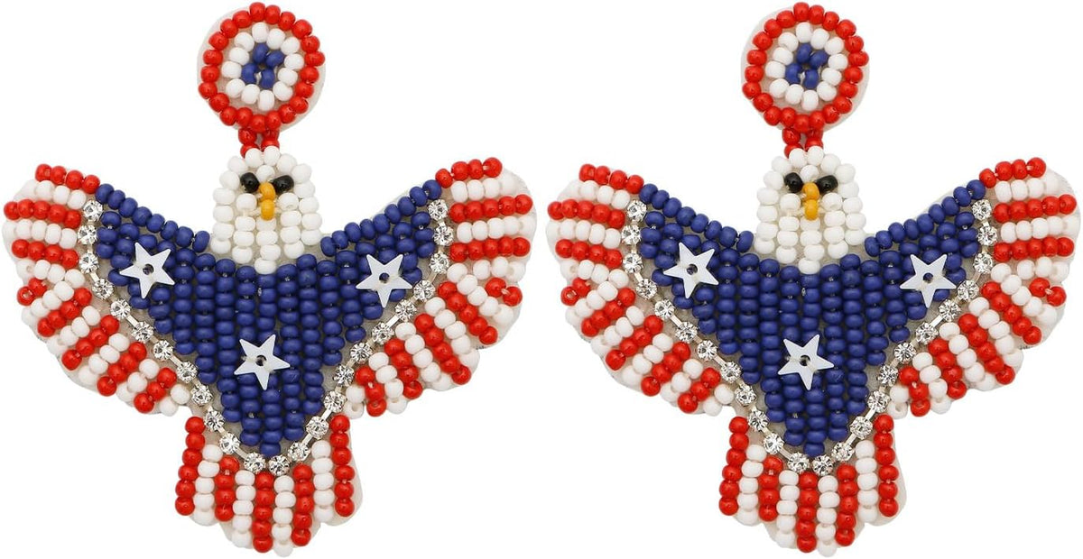 Elegant Bohemian Tassel Earrings Trump - Crafted with Seed Beads and Gold Plated Ear Hooks