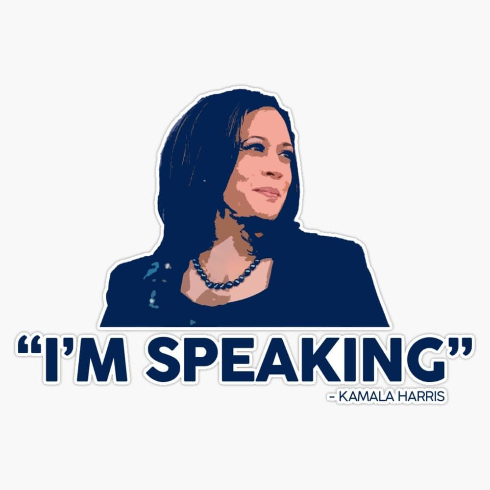 I'm Speaking, Kamala Harris Sticker, Gift For Kamala Harris Supporters, Election 2024